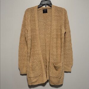 Abercrombie & Fitch Knit Sweater Cardigan, Size S, Color Tan